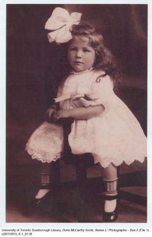 Portrait of Doris McCarthy, age three years