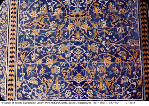 Blue floral tile