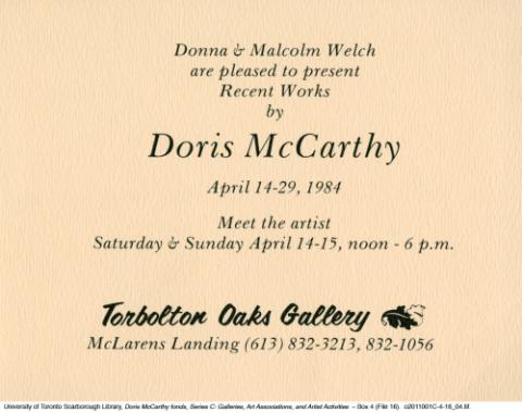 Recent Works by Doris McCarthy