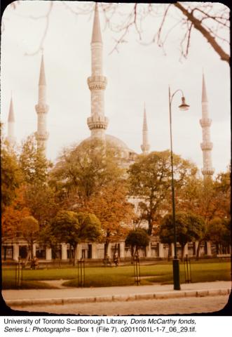 Minarets of a mosque in Istanbul, Turkey