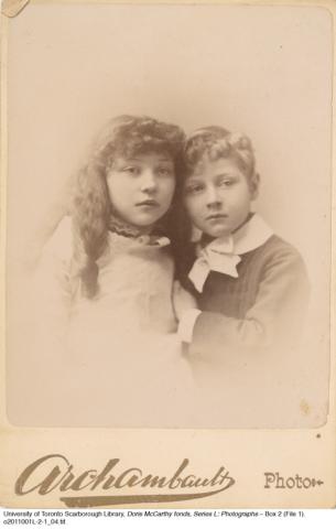 Portrait of McCarthy boy and girl