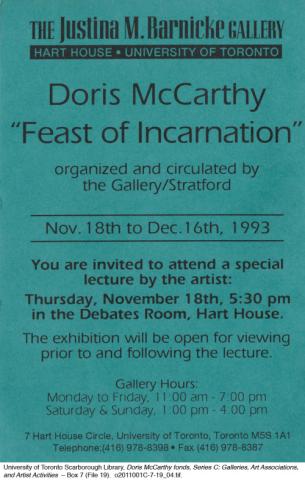Doris McCarthy: Feast of Incarnation
