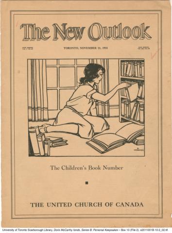 Cover of "The New Outlook" featuring a drawing by Doris McCarthy