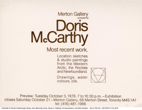 Doris McCarthy: Most recent work