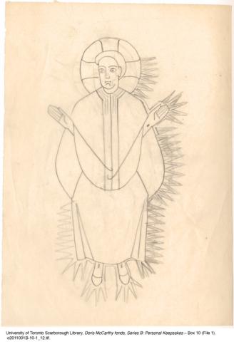 Possibly a religious sketch of saint
