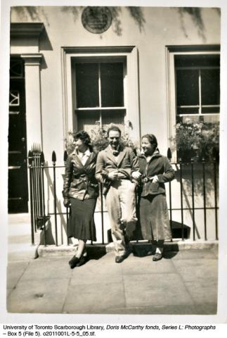 Doris McCarthy with Noreen Keith-Beattie (nee Masters) and friend in London England