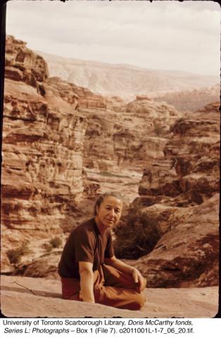 Doris posing in canyon