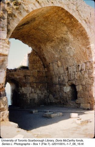 Stone archway at Byblos archaeological site