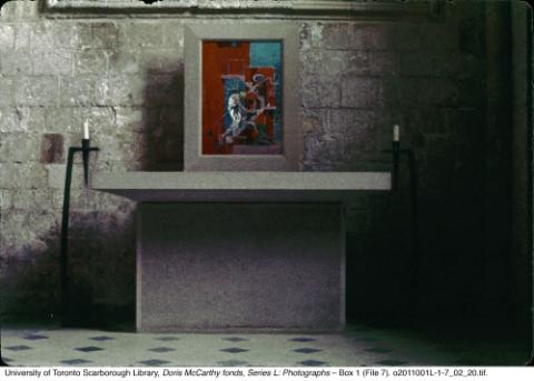 Graham-Sutherland Party on side Altar, Chichester Cathedral, England