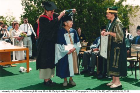 Doris McCarthy receiving honorary degree from Trent University