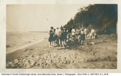 Group of teenagers on beach