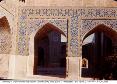 Archways in courtyard of a mosque