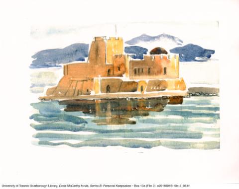 Castle near the Water in colour