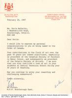 Congratulatory letter from Edward A. Fulton
