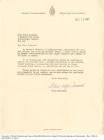 Congratulatory letter from Flora MacDonald