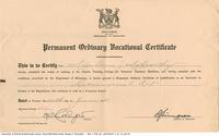 Permanent Ordinary Vocational Certificate