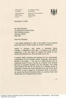 Letter of condolence from Dalton McGuinty